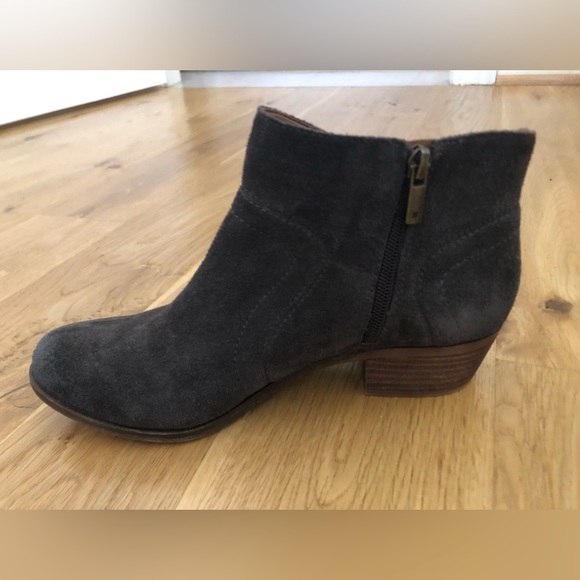 Women’s Lucky Brand dark gray suede bootie - Picture 2 of 4